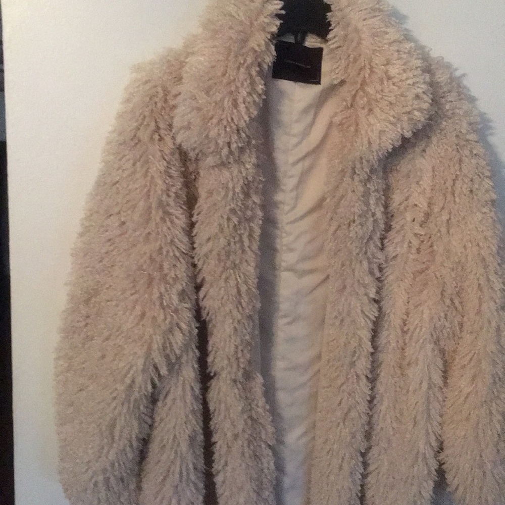 Robert Rodriguez ivory shag coat